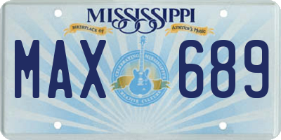 MS license plate MAX689