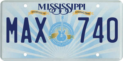 MS license plate MAX740