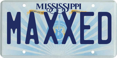 MS license plate MAXXED