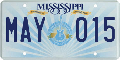 MS license plate MAY015