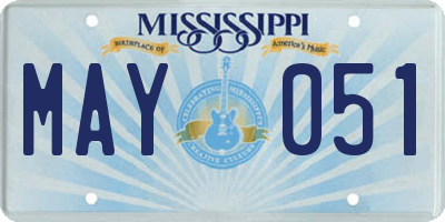 MS license plate MAY051