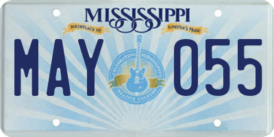 MS license plate MAY055