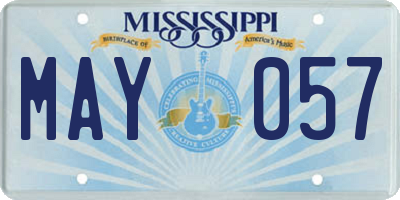 MS license plate MAY057