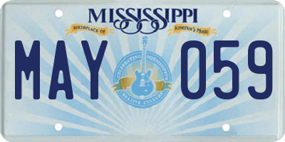 MS license plate MAY059