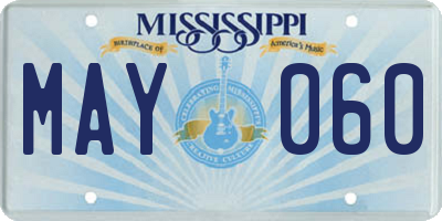 MS license plate MAY060