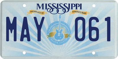 MS license plate MAY061