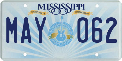 MS license plate MAY062