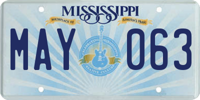 MS license plate MAY063