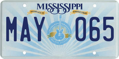 MS license plate MAY065