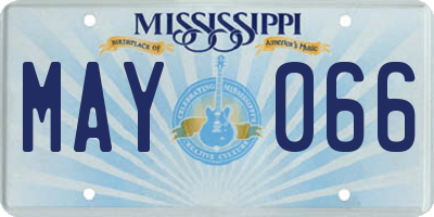 MS license plate MAY066