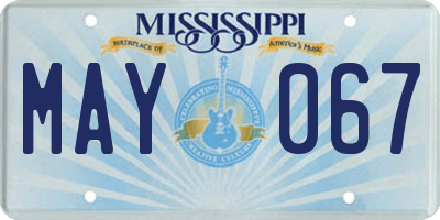 MS license plate MAY067