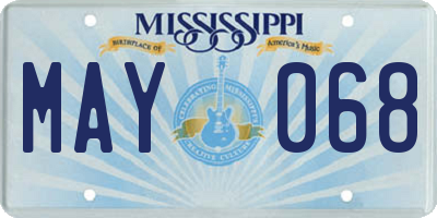 MS license plate MAY068