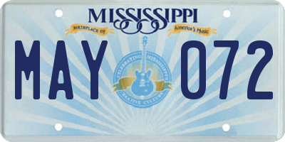 MS license plate MAY072