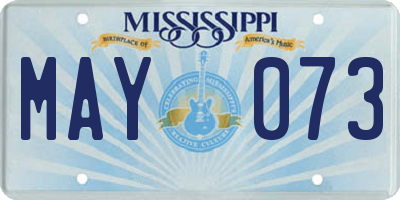 MS license plate MAY073
