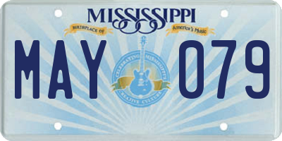 MS license plate MAY079