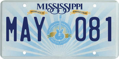 MS license plate MAY081