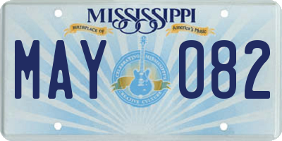 MS license plate MAY082
