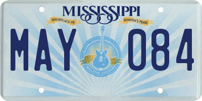 MS license plate MAY084