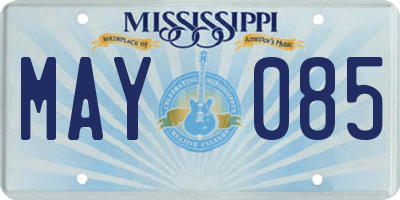 MS license plate MAY085