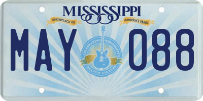 MS license plate MAY088