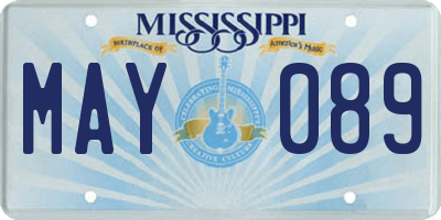 MS license plate MAY089