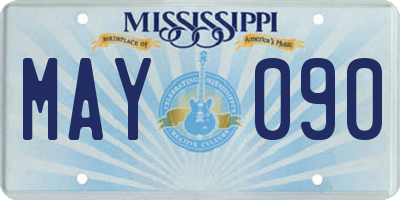 MS license plate MAY090