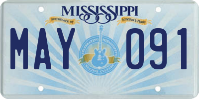 MS license plate MAY091