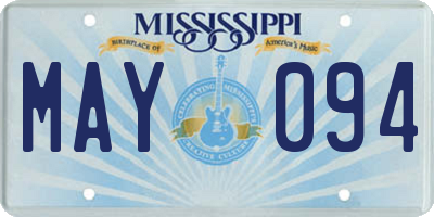 MS license plate MAY094