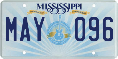MS license plate MAY096