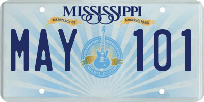MS license plate MAY101