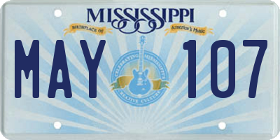 MS license plate MAY107
