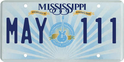 MS license plate MAY111