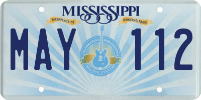 MS license plate MAY112