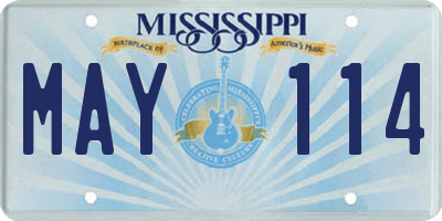 MS license plate MAY114