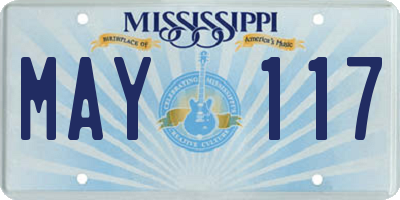 MS license plate MAY117