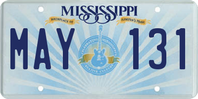 MS license plate MAY131