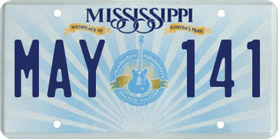 MS license plate MAY141