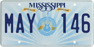 MS license plate MAY146