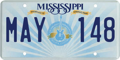 MS license plate MAY148
