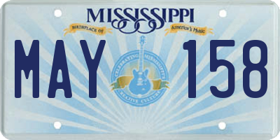 MS license plate MAY158