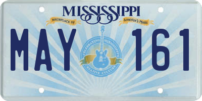 MS license plate MAY161