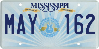 MS license plate MAY162