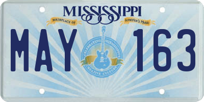 MS license plate MAY163