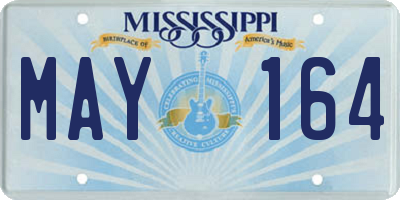 MS license plate MAY164