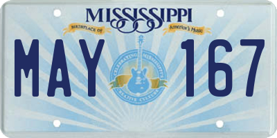 MS license plate MAY167