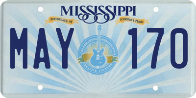 MS license plate MAY170