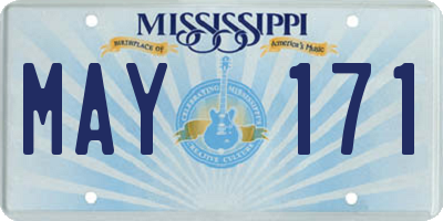 MS license plate MAY171