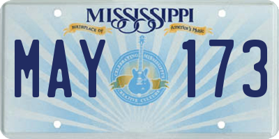 MS license plate MAY173