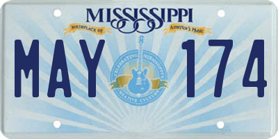 MS license plate MAY174