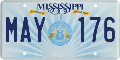 MS license plate MAY176